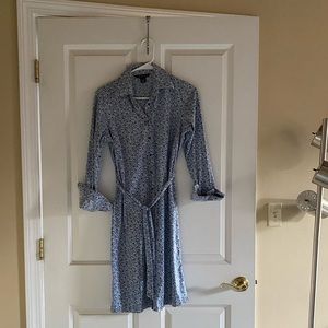Brook Brothers floral cotton shirt dress. Sz 4